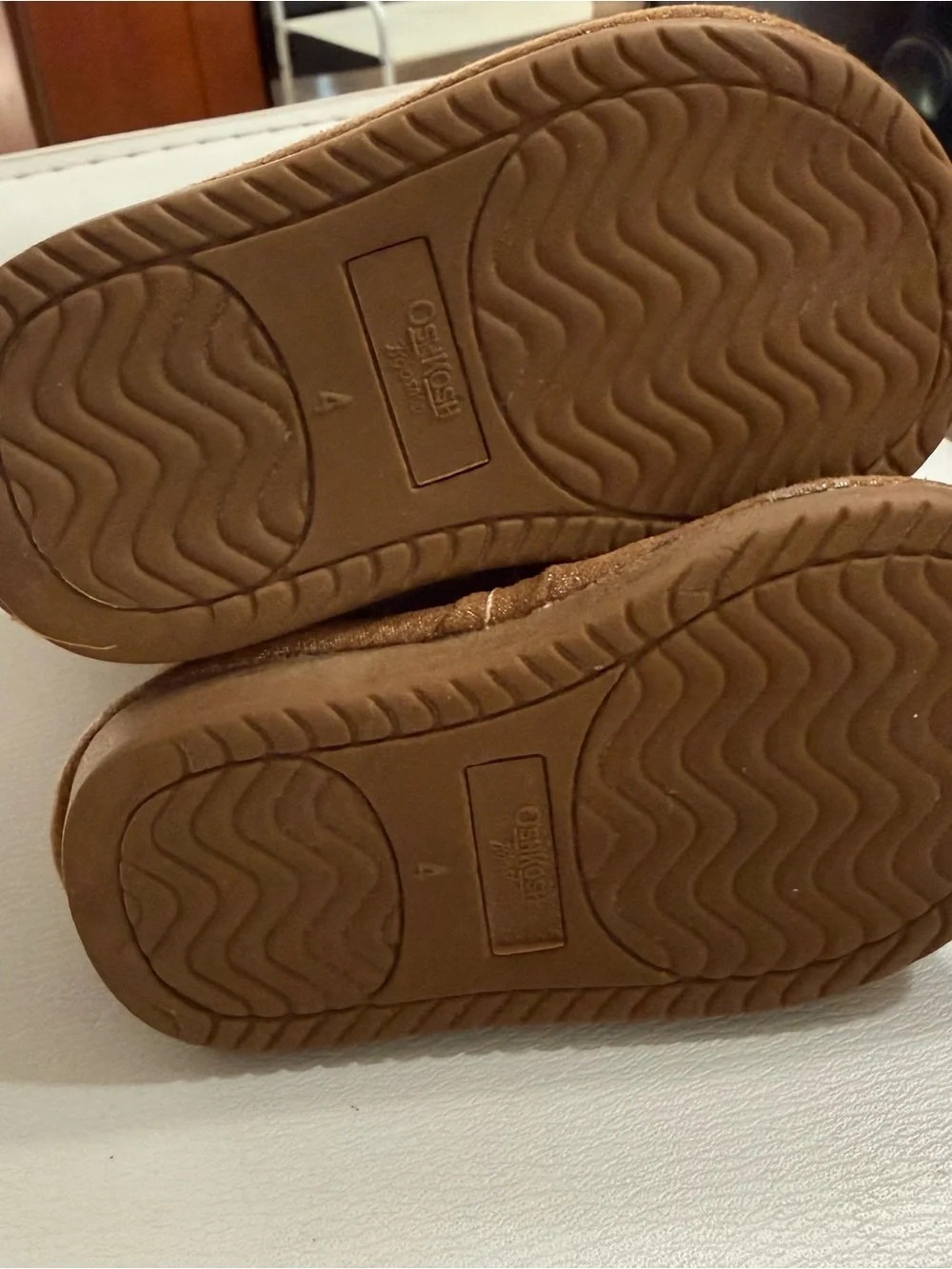 OshKosh Brown faux Suede Winter Booties with Shearling Lining